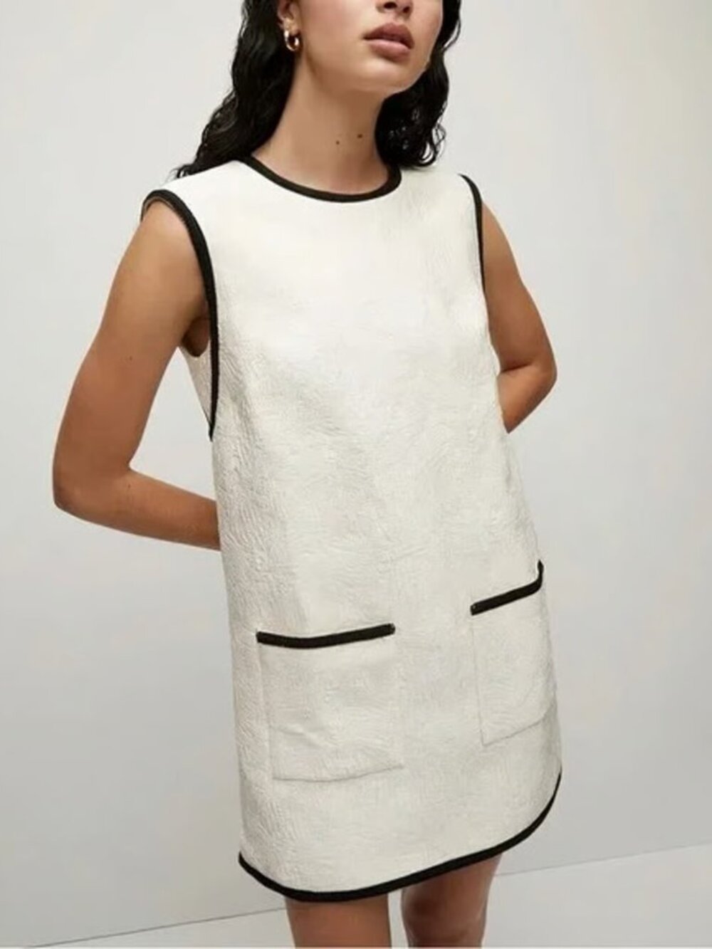 NWT Veronica Beard Ravena Ecru Jacquard Mini Dress Size 8